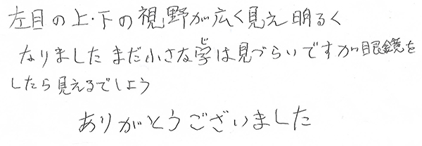 眼瞼下垂手術の声27